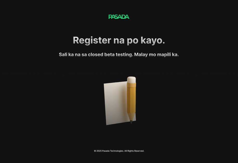 Pasada Ad - Beta Testing